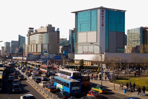 The Zhongguancun electronics market in Beijing